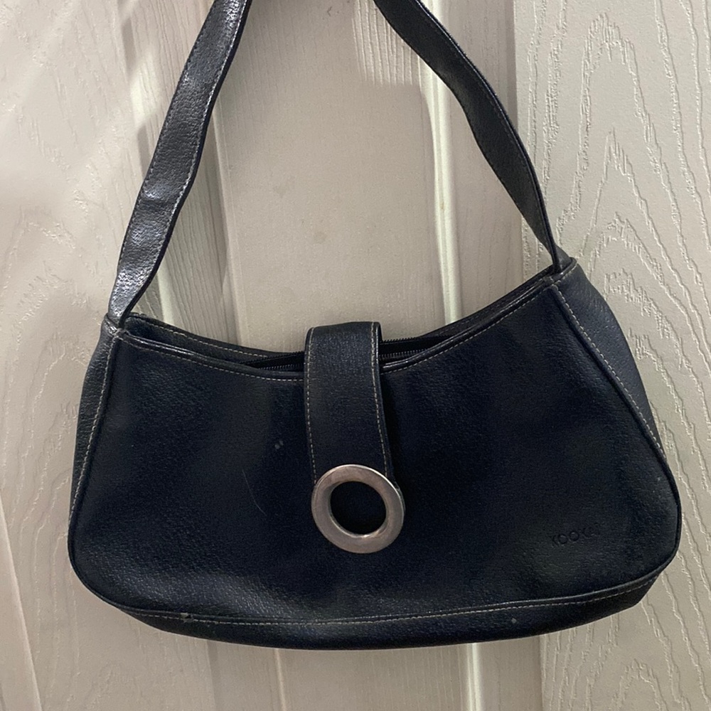 kookai leather black arm bag